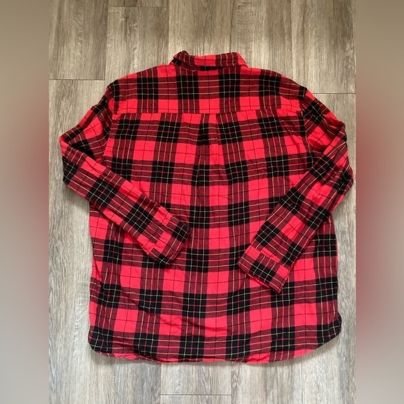 NEW St Johns Bay Shirt Men 2XL Button Down Red Black Buffalo Plaid Flannel Check - Picture 5 of 5